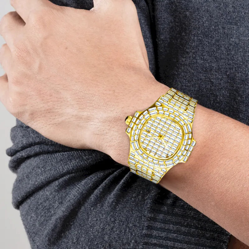 Men’s Full Drill Square Calendar Watch