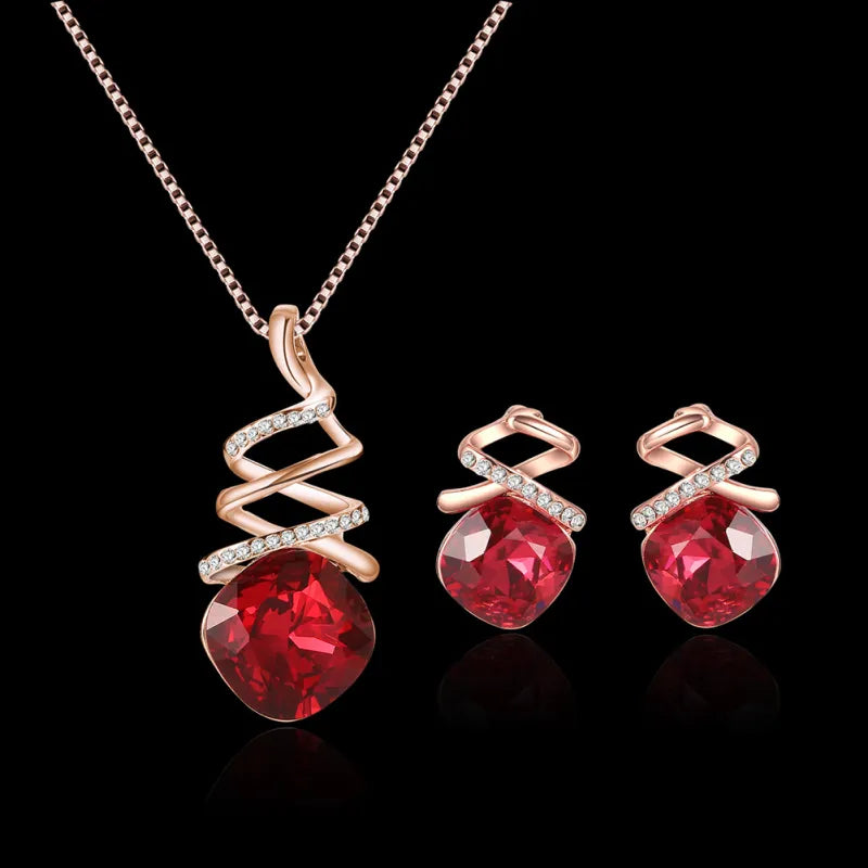 Elegant Bridal Necklace & Earrings Set