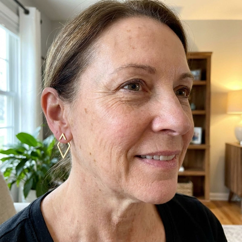 Vintage Geometric Gold Earrings