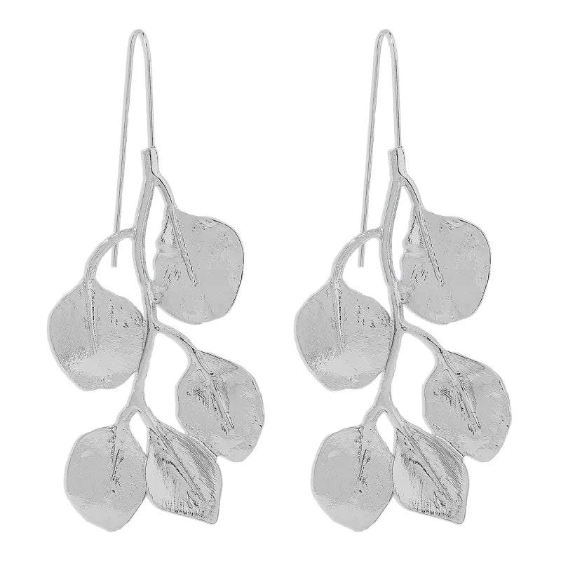 Vintage Earring Luxury Metal Leaf