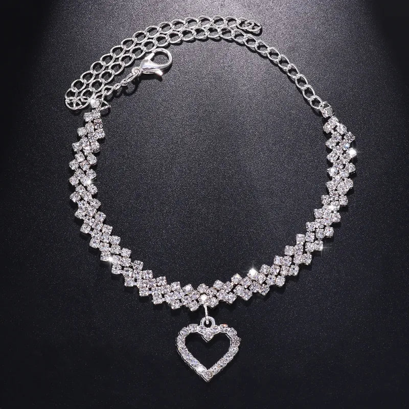Vintage Rhinestone Diamond Anklet