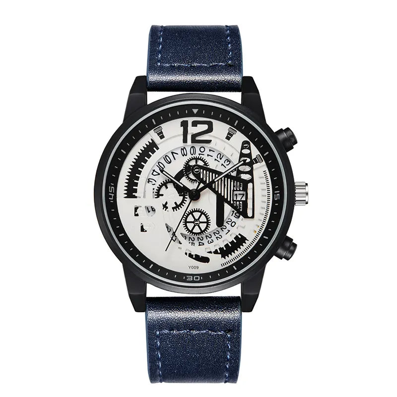 Luxury Hollowed-Out Mechanical Watch with Calendar – Fashion Automatic Timepiece