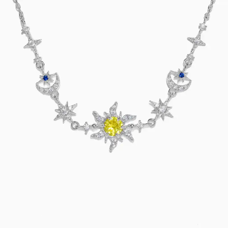 Vintage Celestial Sun Moon Star Charm Bracelet