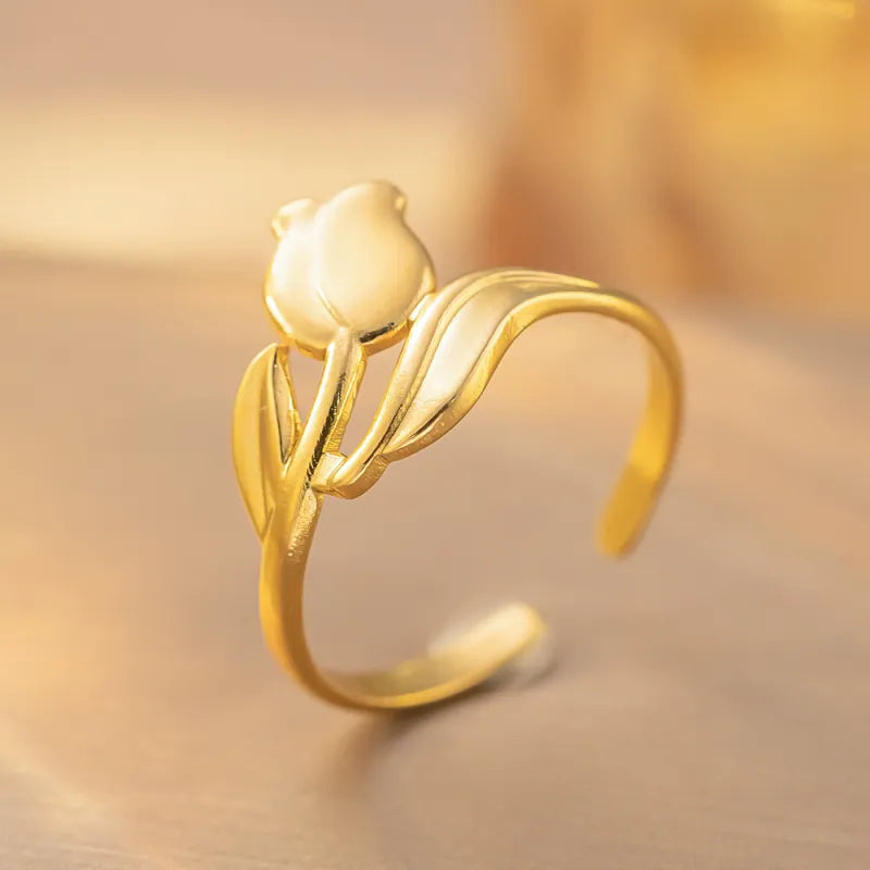 Vintage Flower Rose Ring