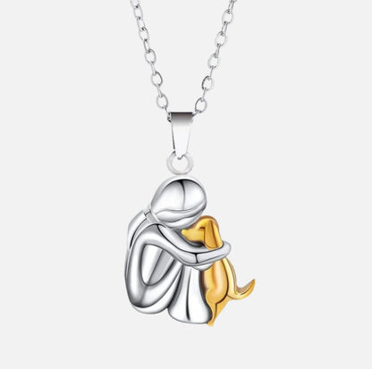 Hug Pendant Necklace Dog