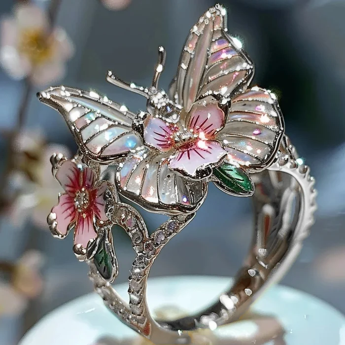 Vintage Golden Canifis Floral Ring-Lydieannejewelry