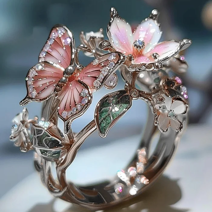 Vintage Golden Prifddinas Floral Ring-Lydieannejewelry