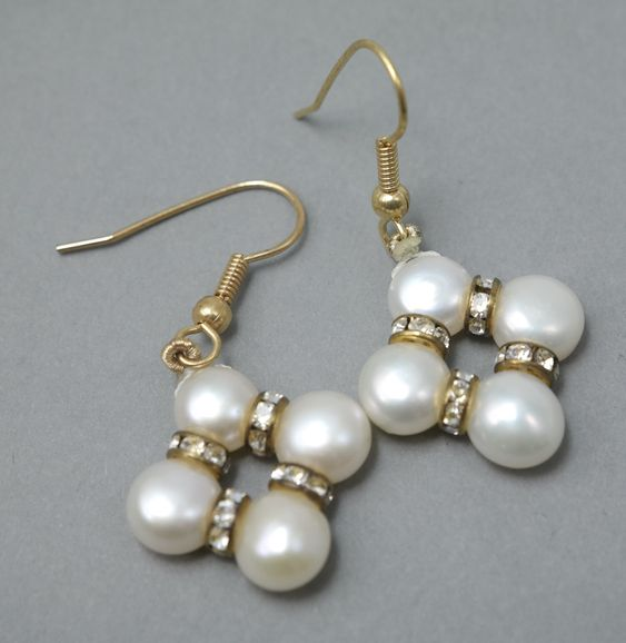 Vintage Pearl Star Earrings-Lydieannejewelry