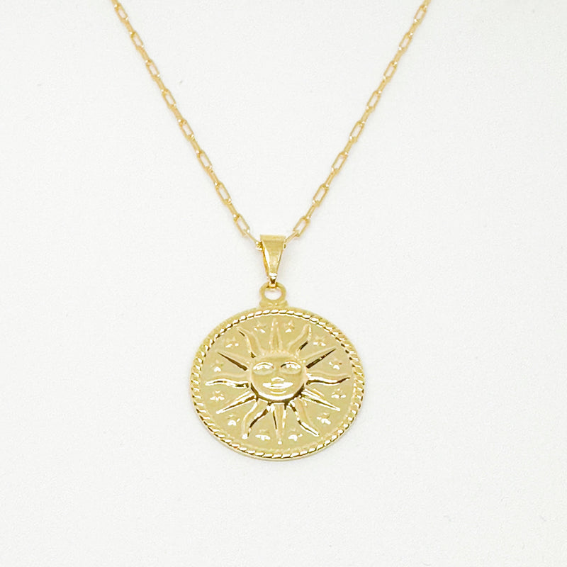 Elena Sun Medallion Pendant Necklace-Lydieannejewelry
