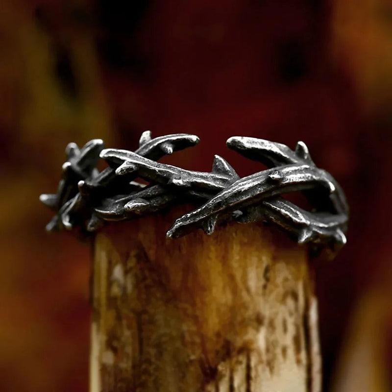 Vintage Black Crown of Thorns Ring-Lydieannejewelry