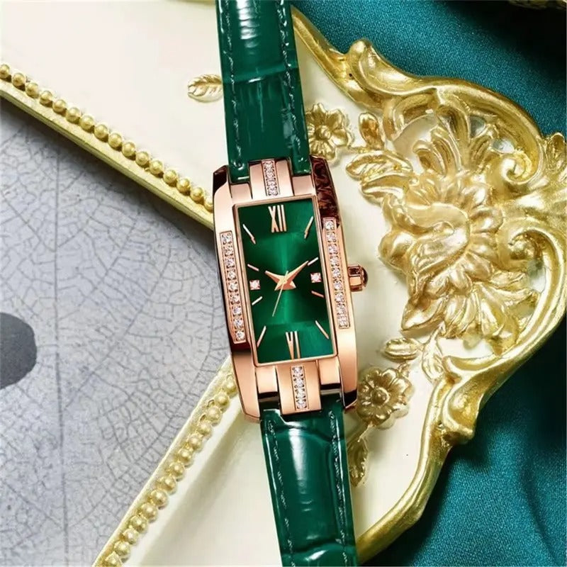 Elegant square luxury watch for women