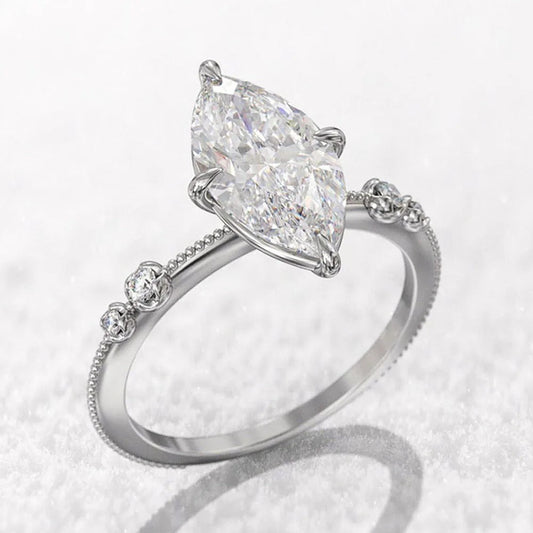 Vintage Silver Brilliant Ring-Lydieannejewelry