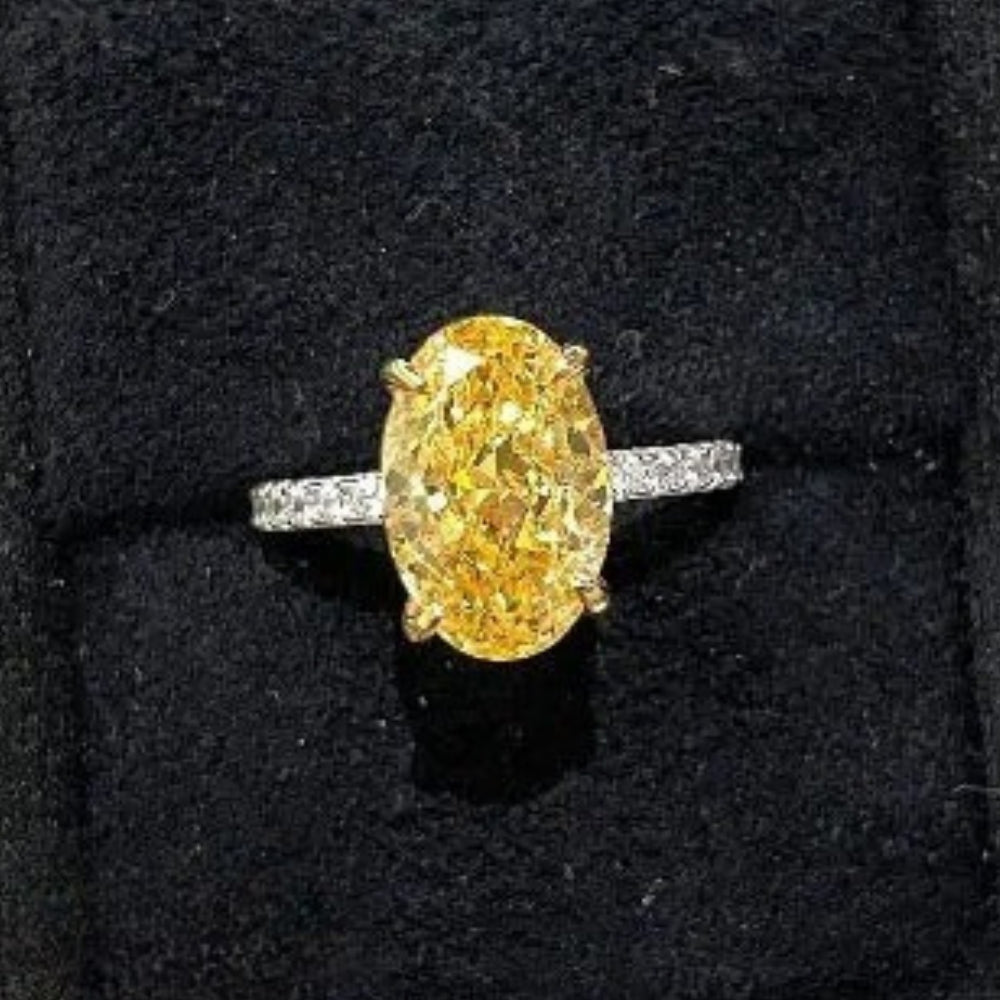 Classic Gold & Yellow Centerpiece Vintage Adjustable Ring-Lydieannejewelry