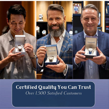 Matthew | Rectangular Men’s Watch with Silver-Tone Case