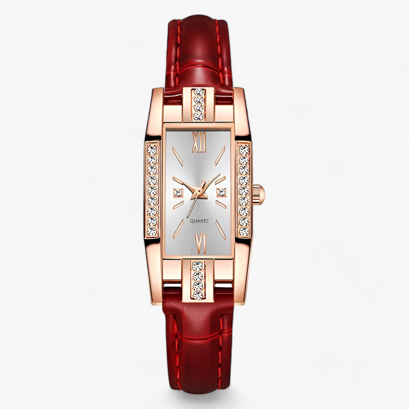 Lijoux | Women's rectangular wristwatch with diamonds