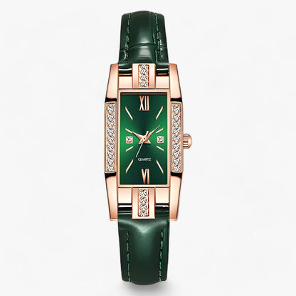 Lijoux | Women's rectangular wristwatch with diamonds