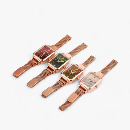 Précise | Fashionable square watch with magnetic strap