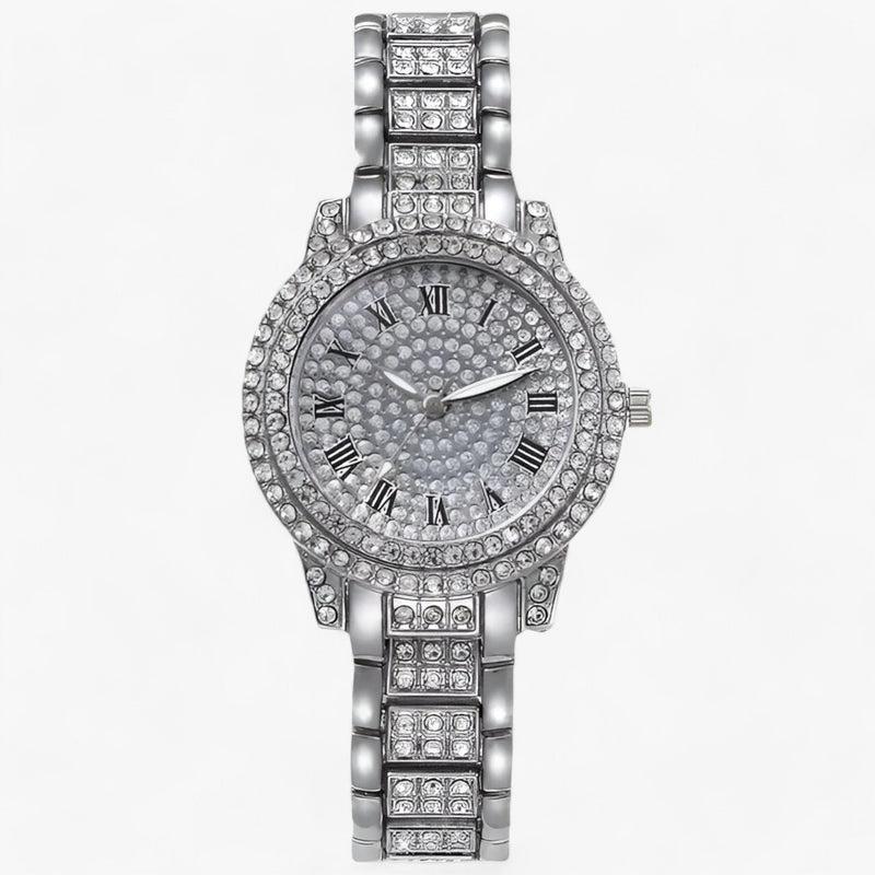 Elance | Clock with round zirconium stones