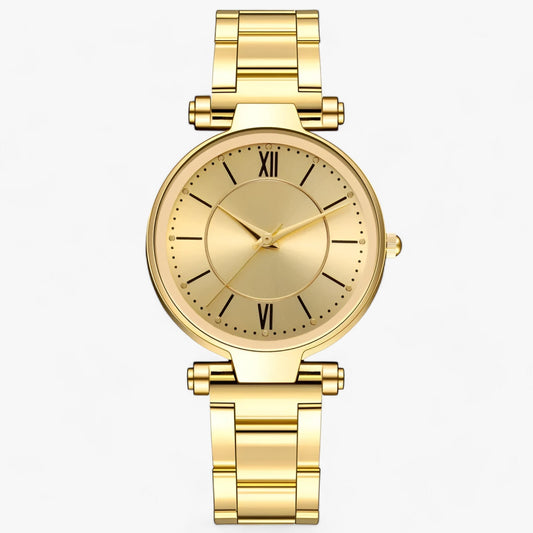 Premium stainless steel round watch