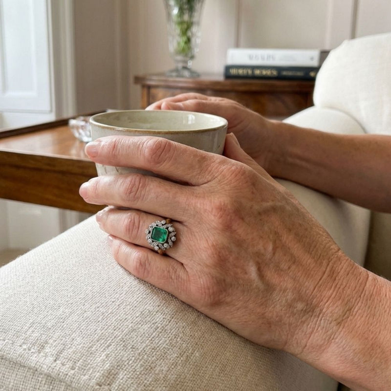 Vintage Emerald Zirconia Ring