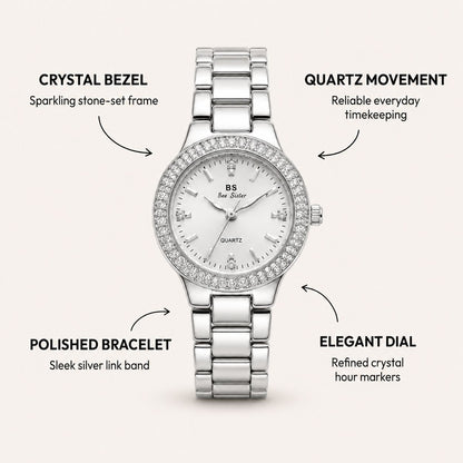 Bee Sister - Women's Quartz Watch With Diamonds
