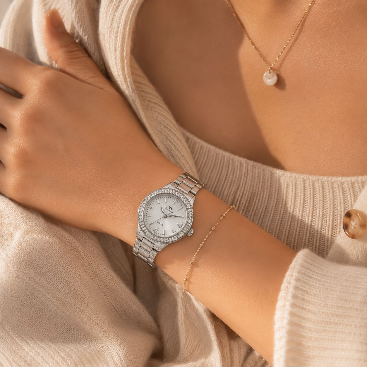 Bee Sister - Women's Quartz Watch With Diamonds