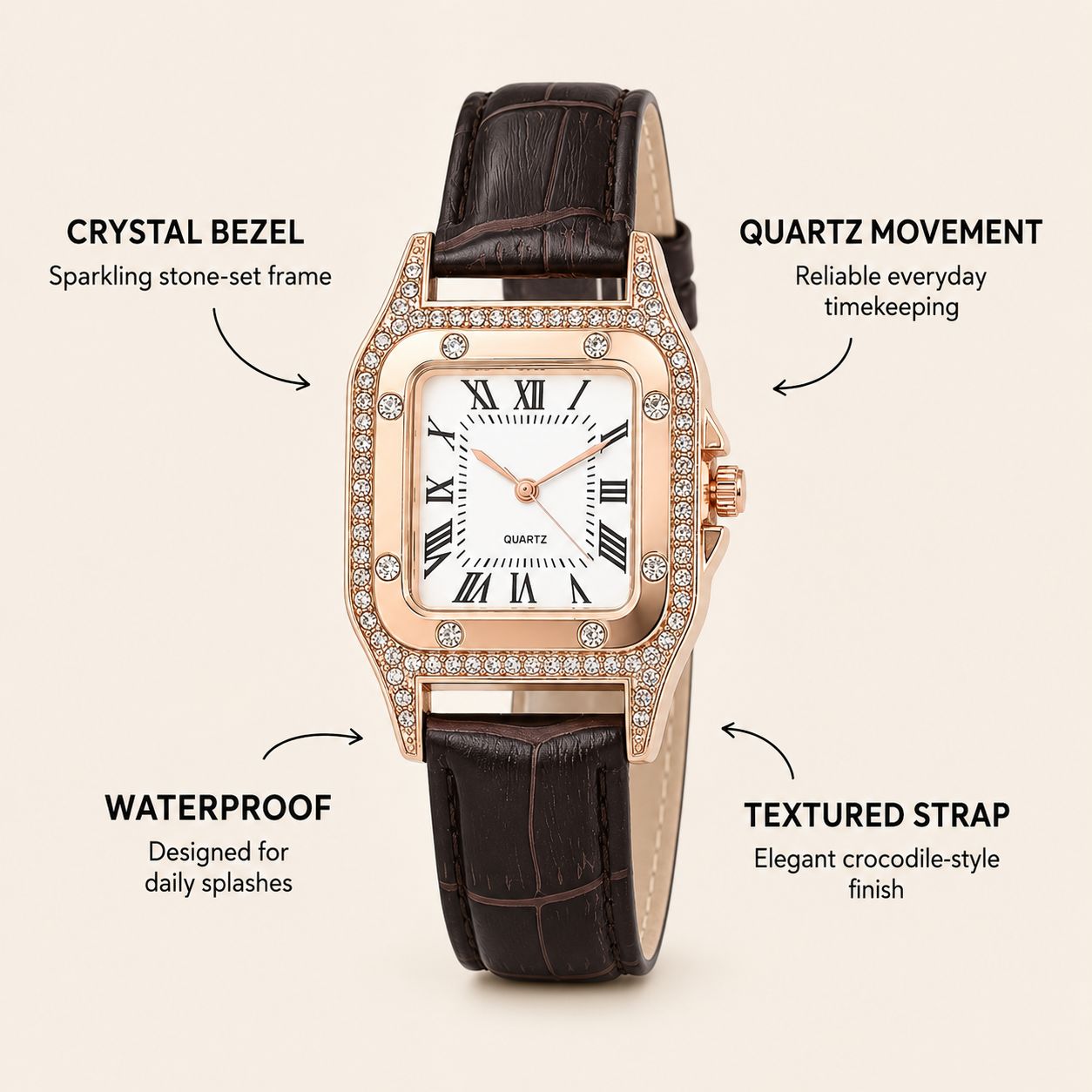 Lijoux | Leather Quartz Dial Women's Watch