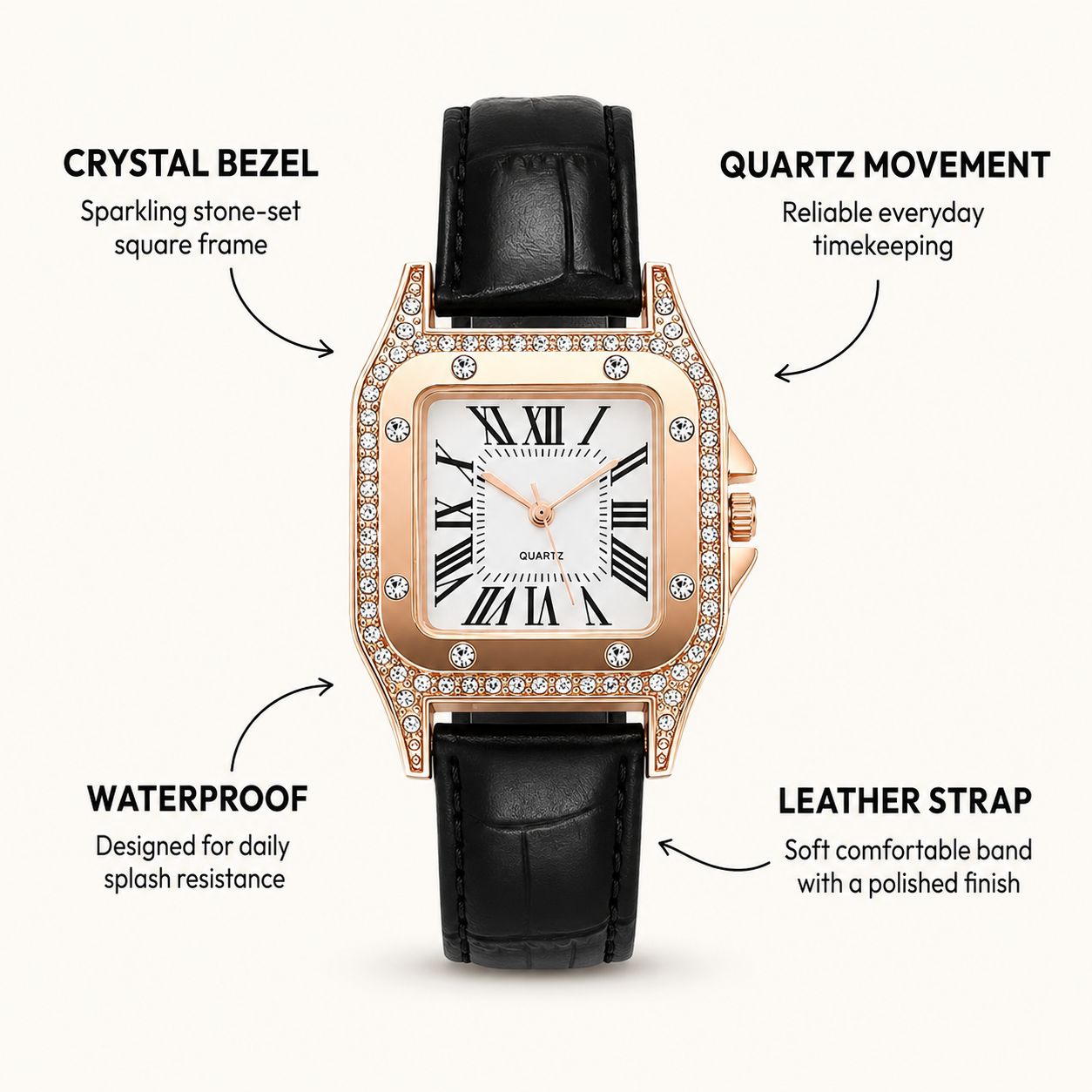 Lijoux | Leather Quartz Dial Women's Watch