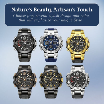 Nate | Men's Dual Display Digital Military Quartzwatch